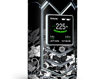 Black Floral Pattern Veneno Smok Skin Hot on Sale