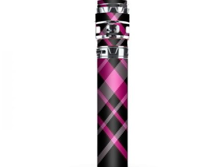 Pink And Black Plaid Stick Prince TFV12 Smok Skin Hot on Sale