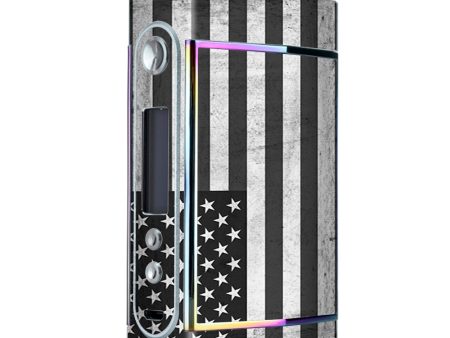 Black White Grunge Flag Usa America Too VooPoo Skin Online