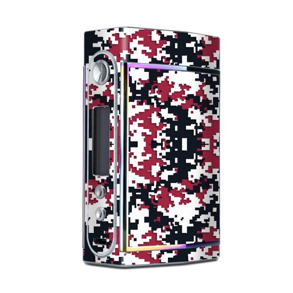 Digi Camo Sports Teams Colors Digital Camouflage Red Black Too VooPoo Skin For Cheap