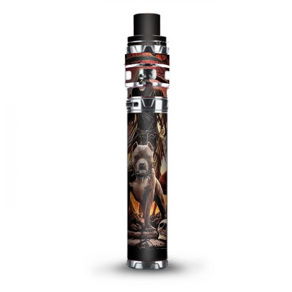 Grim Reaper Pitbull Skulls  Stick Prince TFV12 Smok Skin Discount