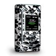 Black White Flower Print Veneno Smok Skin Hot on Sale