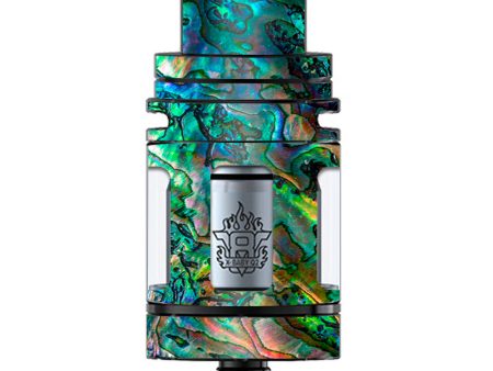 Abalone Shell Swirl Neon Green Opalescent TFV8 X-baby Tank Smok Skin For Sale